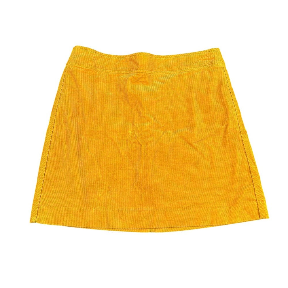 J.Crew Re-Imagined Corduroy Mini Skirt Harvest Gold Size 8 A-Line Zip Back